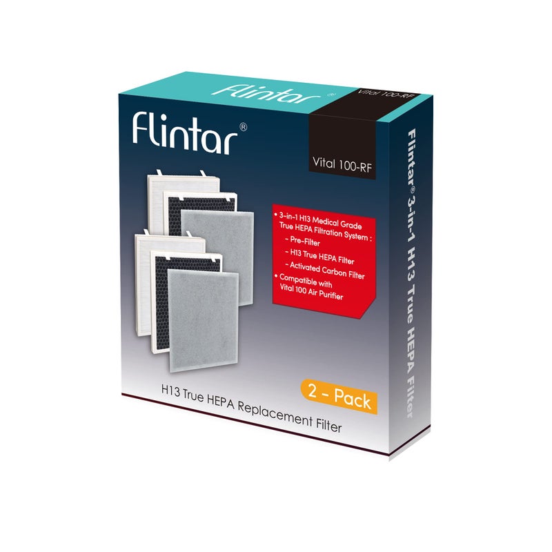 Flintar Vital 100 Replacement Filter, Compatible with Levoit Vital 100 Air Purifier, Part Number Vital 100-RF, 2-Pack - Image 5